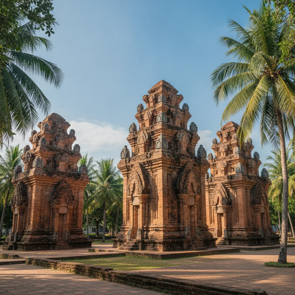 Cham tower and market