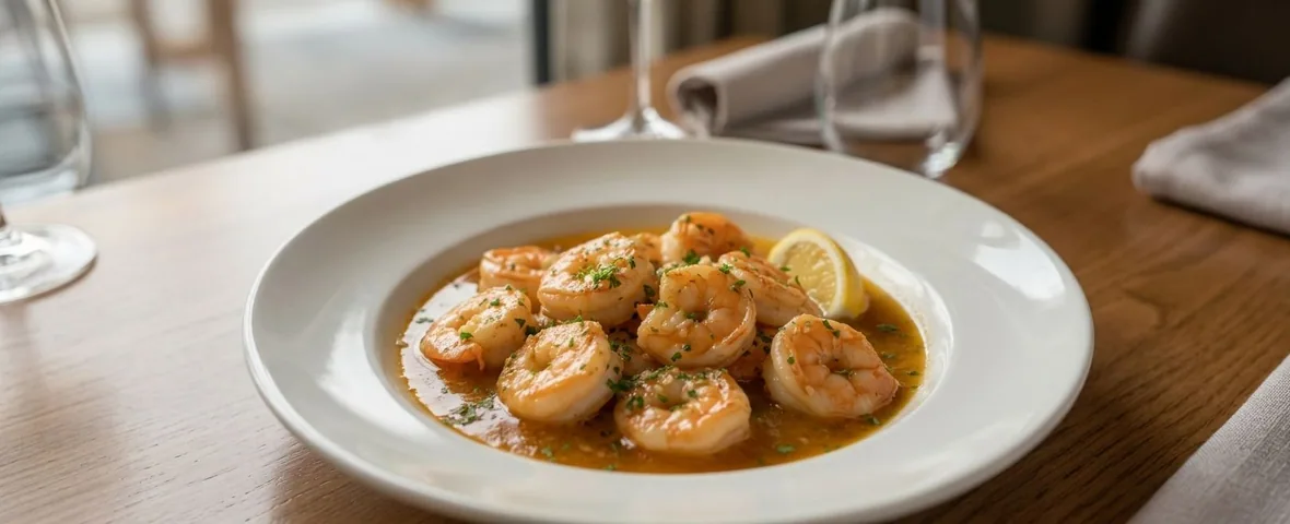 Garlic butter prawns