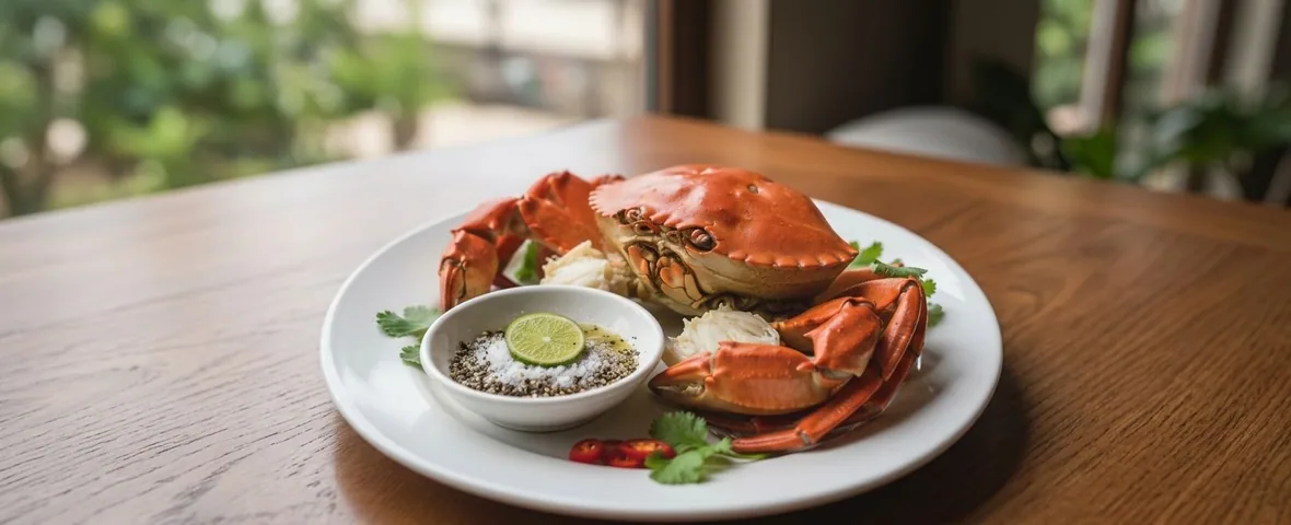 Steamed crab