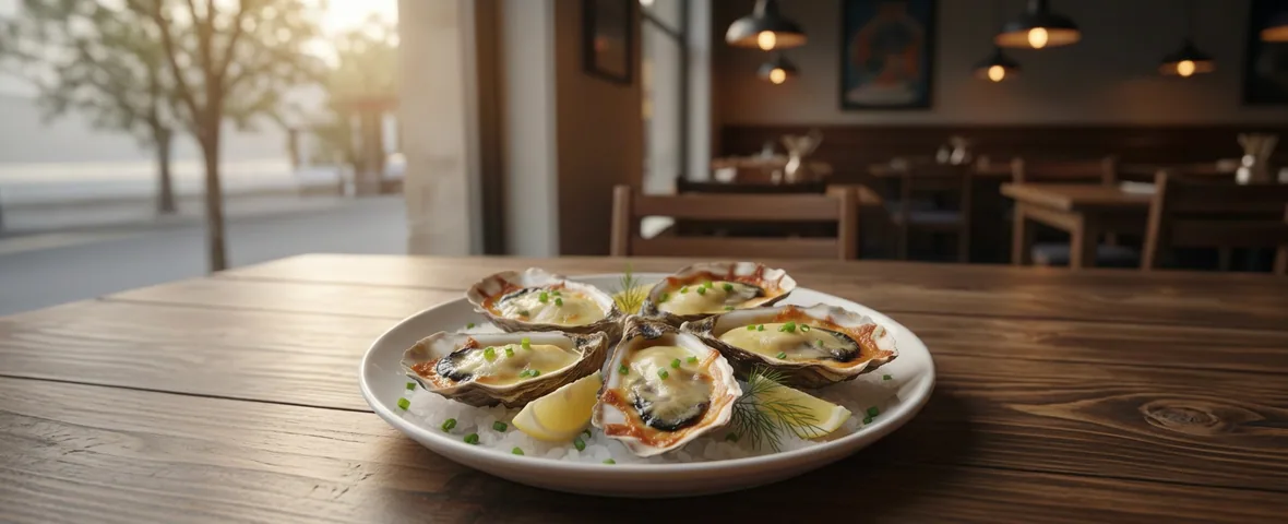 Oysters with cheese