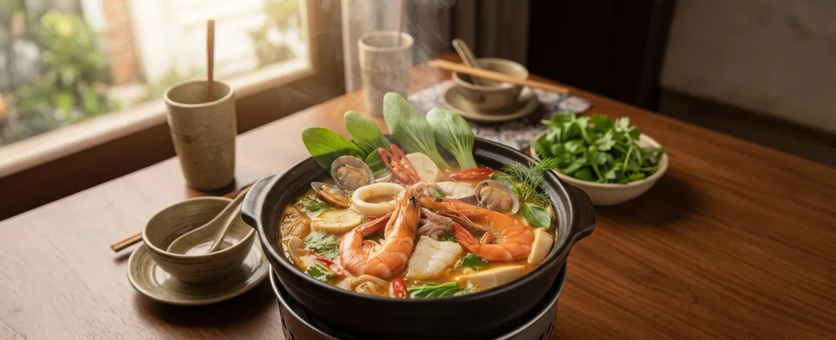 Seafood hotpot