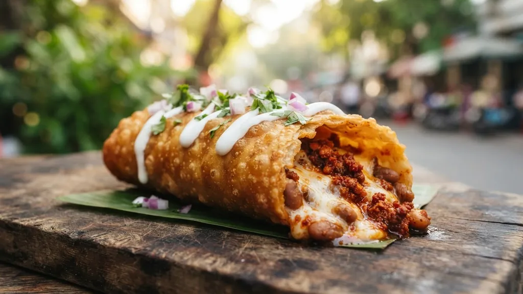 Chorizo and Cheese Chimichanga