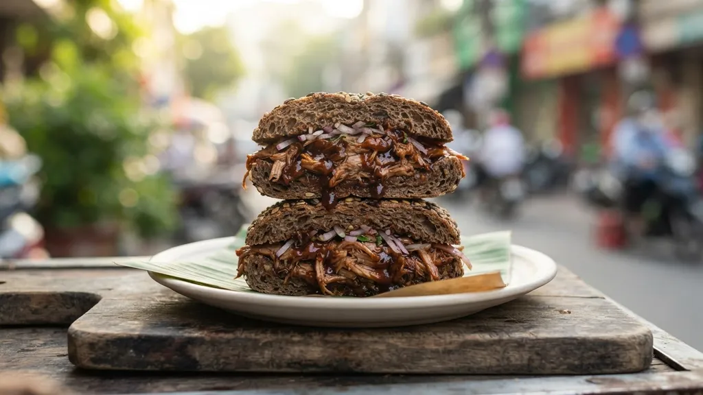 Pulled Pork BBQ Barley Sandwich