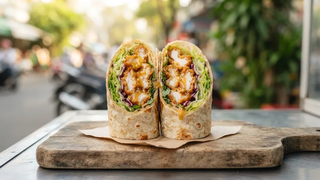 Honey Mustard Fried Chicken Wrap