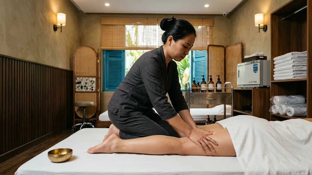 Thai massage with oil